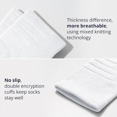 AKASO 2 Pairs Ultralight Running Socks, Crew Coolmax Cotton Athletic Sport Quarter Hiking & Running Socks for Men & Women(Grey L) in Kuwait