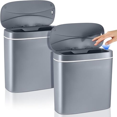 2 قطعة من المناديل الصحية الأوتوماتيكية بدون لمس، حامل سدادة مثبت على الحائط، صندوق قمامة، صندوق التخلص من السدادات، وعاء النظافة الأنثوية، للحمام، المنزل، المكتب، المراحيض العامة in Kuwait