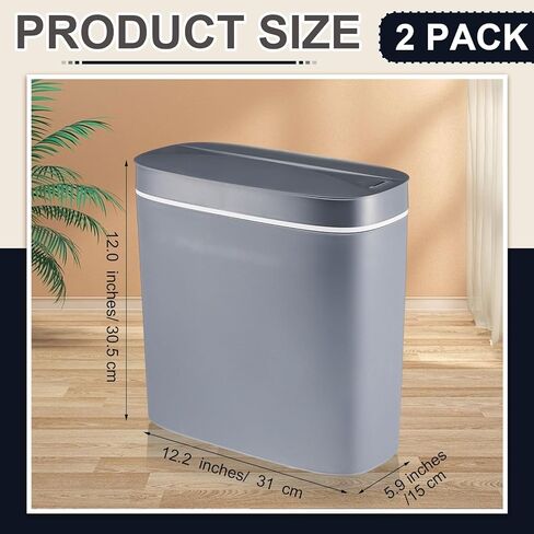2 قطعة من المناديل الصحية الأوتوماتيكية بدون لمس، حامل سدادة مثبت على الحائط، صندوق قمامة، صندوق التخلص من السدادات، وعاء النظافة الأنثوية، للحمام، المنزل، المكتب، المراحيض العامة in Kuwait