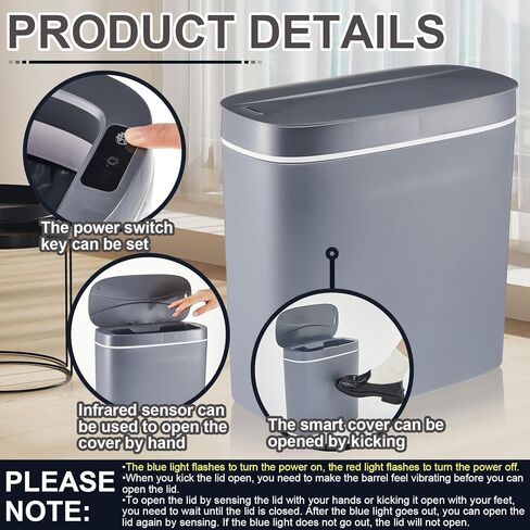 2 قطعة من المناديل الصحية الأوتوماتيكية بدون لمس، حامل سدادة مثبت على الحائط، صندوق قمامة، صندوق التخلص من السدادات، وعاء النظافة الأنثوية، للحمام، المنزل، المكتب، المراحيض العامة in Kuwait