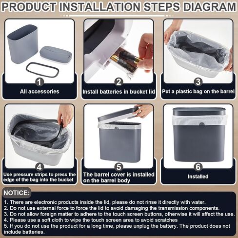 2 قطعة من المناديل الصحية الأوتوماتيكية بدون لمس، حامل سدادة مثبت على الحائط، صندوق قمامة، صندوق التخلص من السدادات، وعاء النظافة الأنثوية، للحمام، المنزل، المكتب، المراحيض العامة in Kuwait