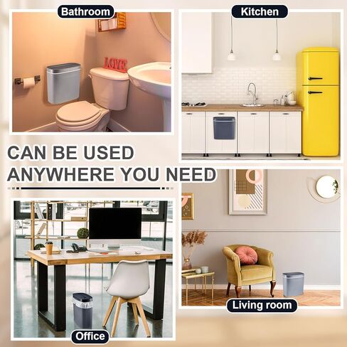 2 قطعة من المناديل الصحية الأوتوماتيكية بدون لمس، حامل سدادة مثبت على الحائط، صندوق قمامة، صندوق التخلص من السدادات، وعاء النظافة الأنثوية، للحمام، المنزل، المكتب، المراحيض العامة in Kuwait