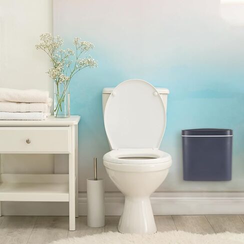 2 قطعة من المناديل الصحية الأوتوماتيكية بدون لمس، حامل سدادة مثبت على الحائط، صندوق قمامة، صندوق التخلص من السدادات، وعاء النظافة الأنثوية، للحمام، المنزل، المكتب، المراحيض العامة in Kuwait