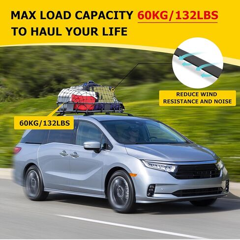 AUXMART 2 Pcs Roof Rack Cross Bars Crossbars Compatible for Honda CR-V 2002 2003 2004 2005 2006, OE Style Aluminum Rooftop Rail Bars Luggage Rack Cargo Carrier (Black) in Saudi Arabia