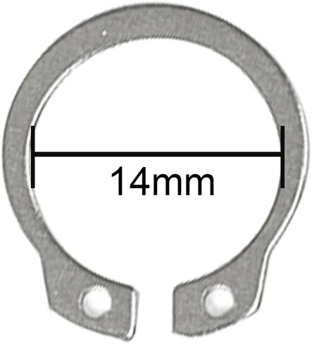 50 Pcs External Retaining Rings, Stainless Steel C-Clip Snap Rings, Inner Diameter 14 mm in Saudi Arabia