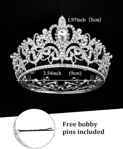 Wecoe Small Crown Tiara for Flower Bouquets Accessories Mini Crown Birthday Crown Cake Decorations Wedding Hair Accessories Ornaments Gifts in Kuwait