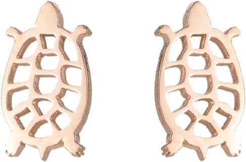 Hollow Sea Turtle Small Stud Earrings Stainless Steel Ocean Animal Cartilage Piercing Studs Earring Cute Jewelry Gifts for Women Teen Girls in Saudi Arabia