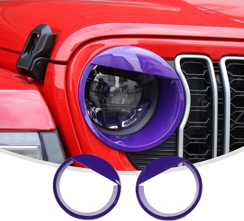 Linksip Angry Eye Headlight Covers Compatible with 2024 2025 Jeep Wrangler JL 4XE & Gladiator JT Sport Rubicon Sahara Willys Mojave, Head Lamps Angry Bird Bezel Rings, Exterior Accessories(Black) in Saudi Arabia