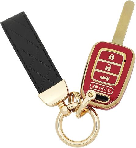 حافظة غطاء حماية للمفتاح من مادة TPU متوافقة مع Honda 2013-2016 Honda Accord 2014-2015 CRV 2014-2015 Civic Key Fob (أبيض) in Kuwait