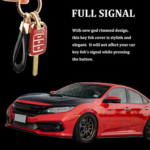حافظة غطاء حماية للمفتاح من مادة TPU متوافقة مع Honda 2013-2016 Honda Accord 2014-2015 CRV 2014-2015 Civic Key Fob (أبيض) in Kuwait