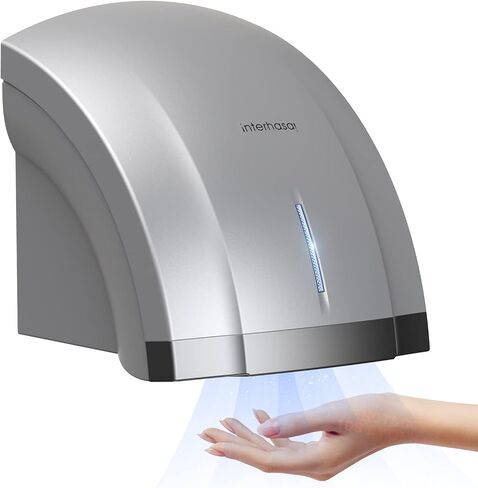 interhasa! Commercial Hand Dryer, Automatic Electric Hand Dryer 1800W High Speed Hand Air Dryer for Commercial and Household Noise Reduction in Saudi Arabia