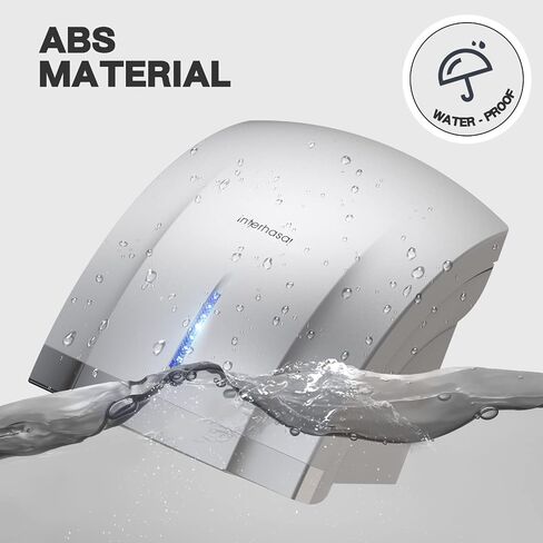 interhasa! Commercial Hand Dryer, Automatic Electric Hand Dryer 1800W High Speed Hand Air Dryer for Commercial and Household Noise Reduction in Saudi Arabia