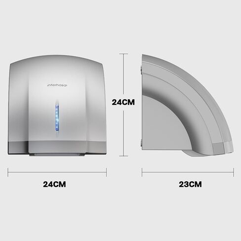 interhasa! Commercial Hand Dryer, Automatic Electric Hand Dryer 1800W High Speed Hand Air Dryer for Commercial and Household Noise Reduction in Saudi Arabia