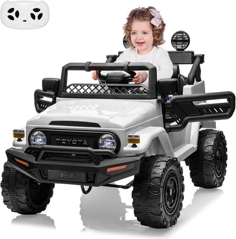 Ride on Truck Car, 12V 7AH Licensed Toyota Ride on Car with Remote Control, Battery Powered Kids Car with Spring Suspension, EVA Tires, USB, Music, LED Lights,Ride On Toy for Kids (Pink) in Saudi Arabia