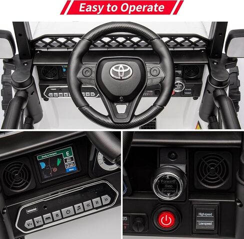 Ride on Truck Car, 12V 7AH Licensed Toyota Ride on Car with Remote Control, Battery Powered Kids Car with Spring Suspension, EVA Tires, USB, Music, LED Lights,Ride On Toy for Kids (Pink) in Saudi Arabia