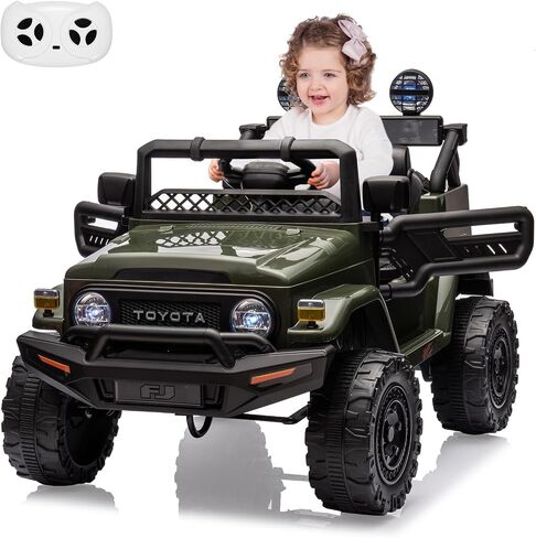 Ride on Truck Car, 12V 7AH Licensed Toyota Ride on Car with Remote Control, Battery Powered Kids Car with Spring Suspension, EVA Tires, USB, Music, LED Lights,Ride On Toy for Kids (Pink) in Saudi Arabia