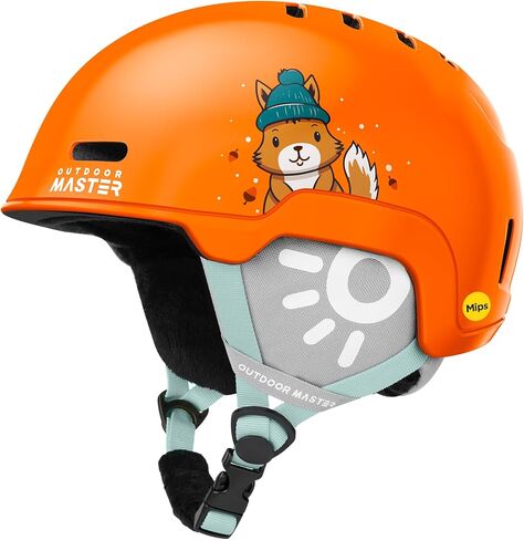 خوذة التزلج OutdoorMaster MIPS للأطفال، خوذة التزلج على الجليد للبنين والبنات والشباب، هيكل PC متين، رغوة EPS الواقية و12 فتحة تبريد، خوذة الثلج الملائمة للقرص، خوذة التزلج على الجليد الرياضية المعتمدة in Saudi Arabia