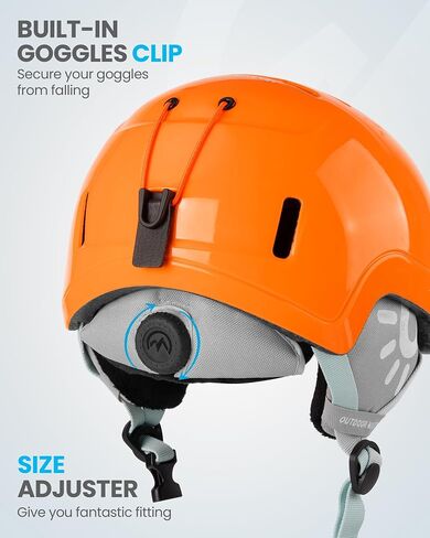خوذة التزلج OutdoorMaster MIPS للأطفال، خوذة التزلج على الجليد للبنين والبنات والشباب، هيكل PC متين، رغوة EPS الواقية و12 فتحة تبريد، خوذة الثلج الملائمة للقرص، خوذة التزلج على الجليد الرياضية المعتمدة in Saudi Arabia