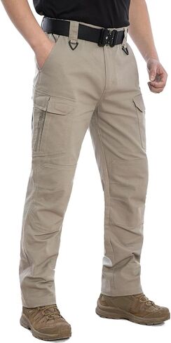 MANSDOUR Men's Cotton Hiking Tactical Pants Lightweight Stretch Military Combat Cargo Work Pants in Saudi Arabia