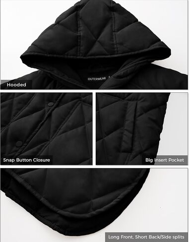 Long Jackets for Women Lightweight Warm Winter Coats for Women Diamond Quilted Hooded Puffer Jacket with Pockets in Saudi Arabia