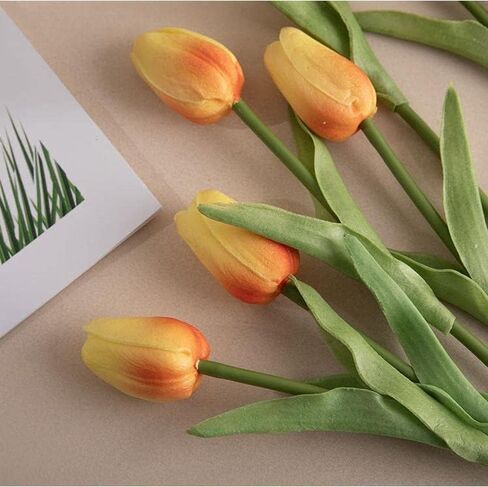 XHSP 30 pcs Real-touch Artificial Tulip Flowers Home Wedding Party Decor in Kuwait
