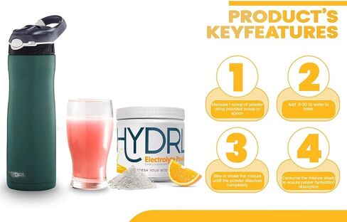 Electrolyte Hydration Powder for Keto (50 days Serving) - Mandarin Orange Electrolyte Drink Mix Hydration Powder - Low Carb - Carnivore - Potassium - Electrolyte Powder Recovery Drink - No Leg Cramps in Saudi Arabia