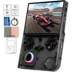 RG40XX V Handheld Game Consoles RG40XXV Retro Game Console Built-in 64G TF Card RG 40XXV Portable Gaming Console Linux 64-bit System Supports WiFi Bluetooth HDMI and TV Output White