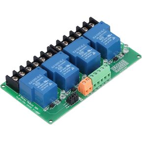 4 Channel Relay Module 30A High Low Level Current Relay Board with Isolation Optocoupleur for PLC Automation Internet of Things(12V)