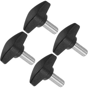 Tee Wing Knobs Thumb Screw, M8 x 16mm Male Thread, Plastic T Thumb Clamping Screw Threaded Stud Hand Knobs Grip, (Applications: for Machinery Lathes), 4-Pieces