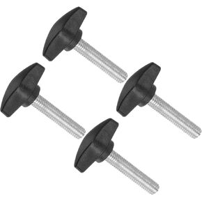Tee Wing Knobs Thumb Screw, M8 x 35mm Male Thread, Plastic T Thumb Clamping Screw Threaded Stud Hand Knobs Grip, (Applications: for Machinery Lathes), 4-Pieces