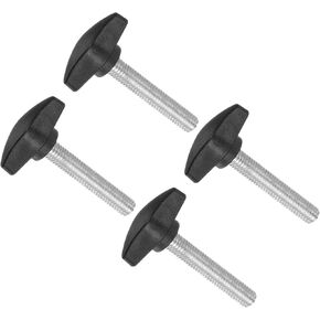 Tee Wing Knobs Thumb Screw, M8 x 40mm Male Thread, Plastic T Thumb Clamping Screw Threaded Stud Hand Knobs Grip, (Applications: for Machinery Lathes), 4-Pieces