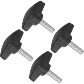 Tee Wing Knobs Thumb Screw, M6 x 20mm Male Thread, Plastic T Thumb Clamping Screw Threaded Stud Hand Knobs Grip, (Applications: for Machinery Lathes), 4-Pieces