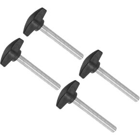 Tee Wing Knobs Thumb Screw, M8 x 55mm Male Thread, Plastic T Thumb Clamping Screw Threaded Stud Hand Knobs Grip, (Applications: for Machinery Lathes), 4-Pieces