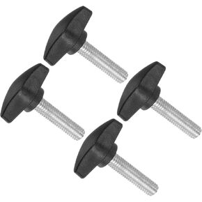 Tee Wing Knobs Thumb Screw, M8 x 30mm Male Thread, Plastic T Thumb Clamping Screw Threaded Stud Hand Knobs Grip, (Applications: for Machinery Lathes), 4-Pieces