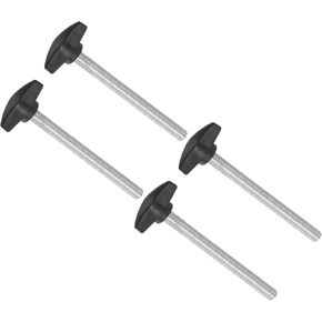Tee Wing Knobs Thumb Screw, M8 x 85mm Male Thread, Plastic T Thumb Clamping Screw Threaded Stud Hand Knobs Grip, (Applications: for Machinery Lathes), 4-Pieces