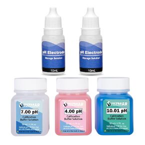 pH Calibration Solution pH7.00/4.00/10.01 50 mL Each, with pH Probe Storage Solution 2 Bottels 10mL Each, pH Calibration Buffer Solution and pH Electrode Solution for pH Meter