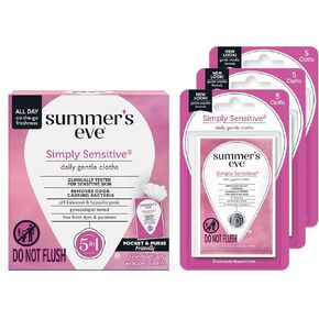 مناديل مبللة للبشرة الحساسة من سمرز ايف، عبوة مكونة من 12 منديلًا ومناديل مبللة للبشرة الحساسة ببساطة، 5 قطع عبوة من 3 قطع in Kuwait