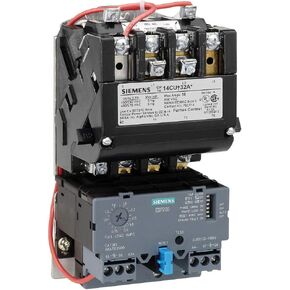 Siemens 14BUA32AA Heavy Duty Motor Starter, Solid State Overload, Auto/Manual Reset, Open Type, Standard Width Enclosure, 3 Phase, 3 Pole, 00 NEMA Size, 0.25-1A Amp Range, A Frame Size,