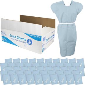 Dynarex 8102 Exam Gown 3 Ply, Blue