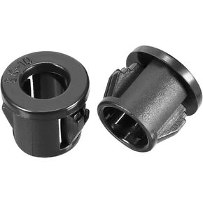 uxcell 20pcs 10mm Mounted Cable Hose Snap Bushing Grommet Protector Black