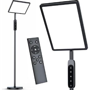 Light Therapy Lamp 12000 Lux,Sunlight Lamp with Touch&Remote Control, 4 Color Temperatures &5 Brightness Levels,Full Spectrum Daylight with 4 Timers,3-in-1 Retractable Floor Lamp.