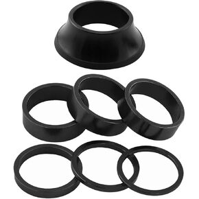 Bike Headset Spacer Bicycle Stem Spacers 1-1/8 inch Aluminium Alloy MTB Spacers for BMX Road Bikes 15mm 10mm 5mm 3mm 2mm 7pcs
