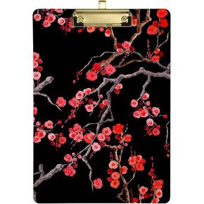 ALAZA Peace Raccoon Rock Animal Clipboards for Kids Student Women Men Letter Size Plastic Low Profile Clip, 9 x 12.5 in, Sliver Clip