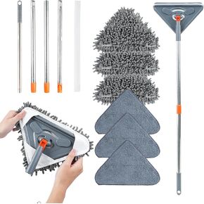 85Inch Wall Mop, Long Handle Wall Cleaner,Baseboard Cleaner Tool with Handle , Wall Cleaning Mop, Easily Removes Window, Floor, Ceiling Fan Dirt