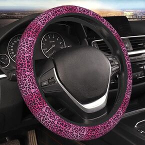 Vintage American Flag Car Steering Wheel Cover for Women Men 15 Inch Steering Wheel Wrap Covers Non-Slip Car Steering Wheel Protector Fits Car Truck SUV, Patriot Car Accessories