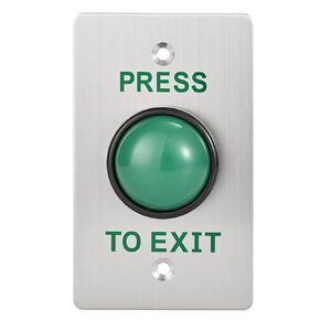 Push to Exit Button for Door Access Control Big Press Button IP68 Waterproof 304 Stainless Steel Shell with Back Mounted Box NO/COM Output
