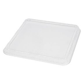Restaurantware-LIDS ONLY: 10 x 10 x 0.9 Inch Clear Lids For Bento Boxes, 100 Disposable Container Lids - Bento Boxes Sold Separately, Tight Seal, Clear Plastic Lids, Ideal For Take Out