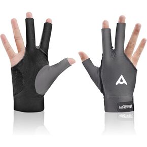 Billiard Pool Glove, Elastic Lycra 3-Finger Billiard Gloves - Breathable Snooker Cue Sport Glove with Durable Silicone Process - Great Pool Glove for Men Women Shooters