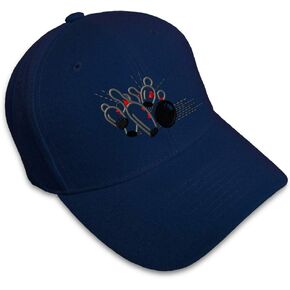 Custom Baseball Cap Sport Bowling Ball Splash B Embroidery Bowling Acrylic