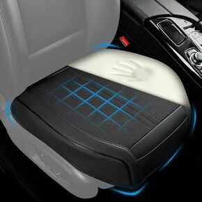 GIANT PANDA Bottom Car Seat Cover for Driver,Front Seat Cover with Memory Foam Cushion,Ideal for Long Drives,Relieves Sciatica and Tailbone Pain, Fits 95% of Vehicles, Black